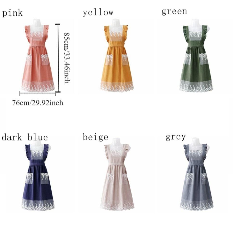 Vintage Princess Apron Fashion Gardening Apron Durable Dress Apron  Cafe