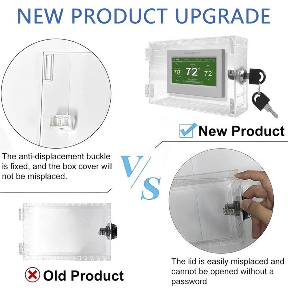Thermostat On Wall Thermostat Lock Box Universal Ac Lock Box Cover Thermostat Guard Lockable