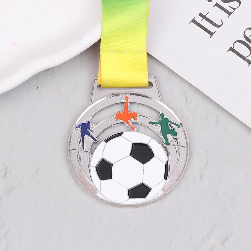 Winner Medal Kickball Medals Award With Neck Ribbon For Winner Reward Sports Metals Football Basketball Volleyball Prizes