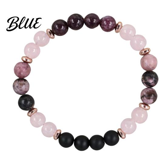 Elegant Simple Bracelet Natural Stone Beaded Bracelets Semi-Precious Gemstones Wear-resistant