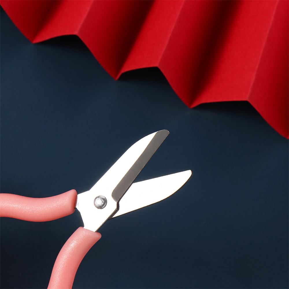 Stainless Steel Mini Pocket Scissors Paper Work Paper Cutter INS Safe Mini Scissor Office School