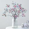 1pc Faux Plant Branch 5 Heads Butterfly Flower 47cm Home Decor Wedding Decoration Artificial Fake Flower