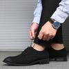 Fashion 2025 New Men's Suede Lace-Up Casual Shoe  Classic Low -Heeled Office Shoe  Fashionable Perforated Breathable Wedding Party Shoes