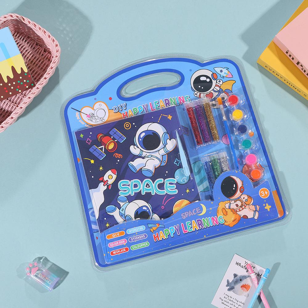 KPOP Witch Group DIY Coloring & Glitter Makeup Book with Sanrio Watercolor Set