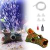 Decoração Tronco Oco de Aquário Multifunção Resina Caverna Esconderijo para Peixes Atóxico Decoração Madeira Morta de Aquário para Aquário