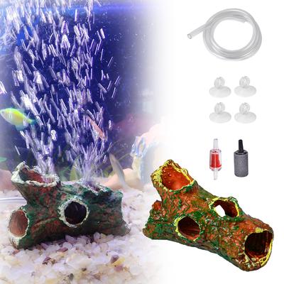 Aquarium Hohlstamm Deko Multifunktionsharz Fischversteckhöhle Ungiftige Aquarium Totholzdekoration für Aquarium