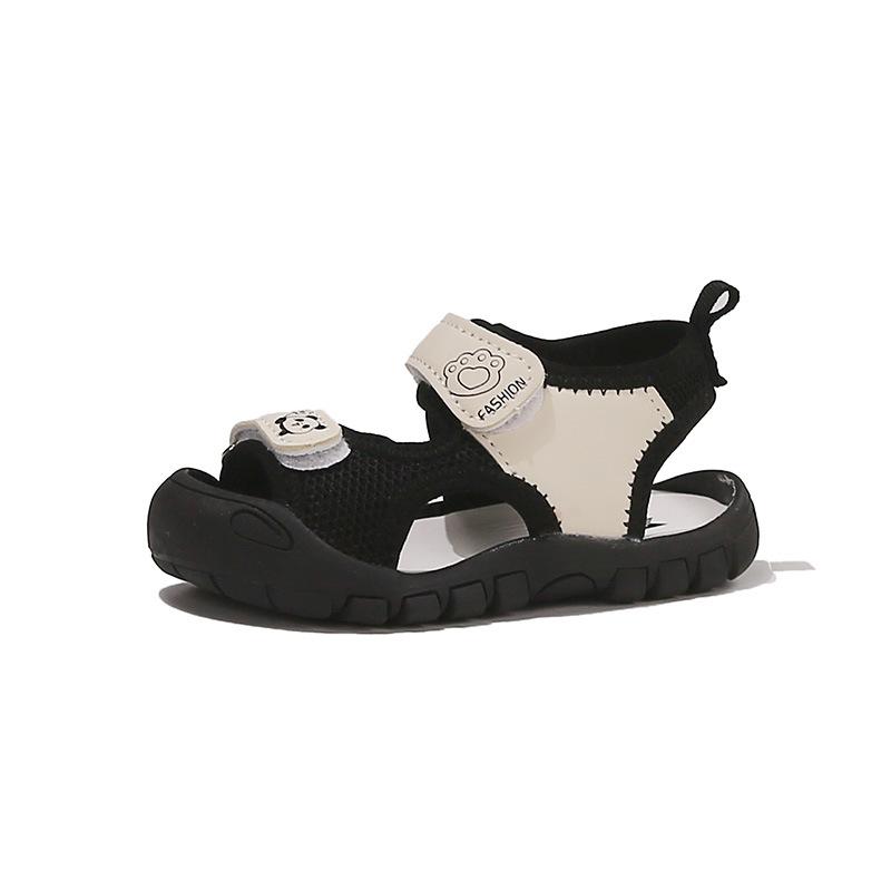 

Breathable Mesh Kids Semi Closed Toe Sandals Summer Soft Sole Casual Shoes for Baby Girls and Boys size 20