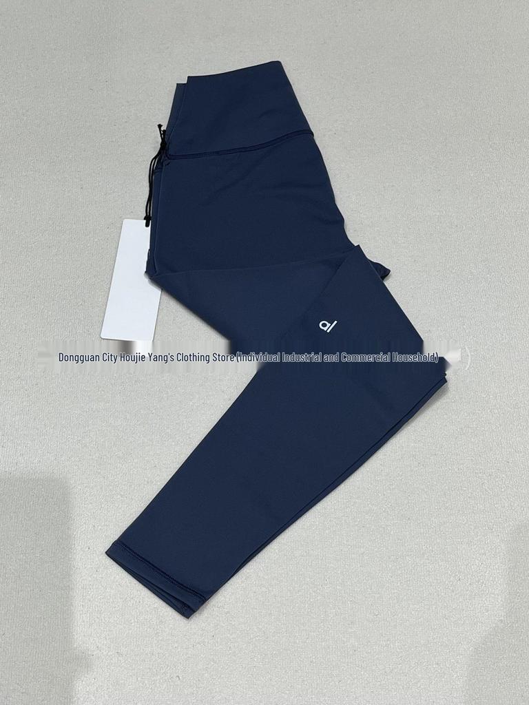 ALO Women's Yoga Pants: Lightweight Bare-Feel Cropped High-Waist Butt-Lifting Fitness Tights.