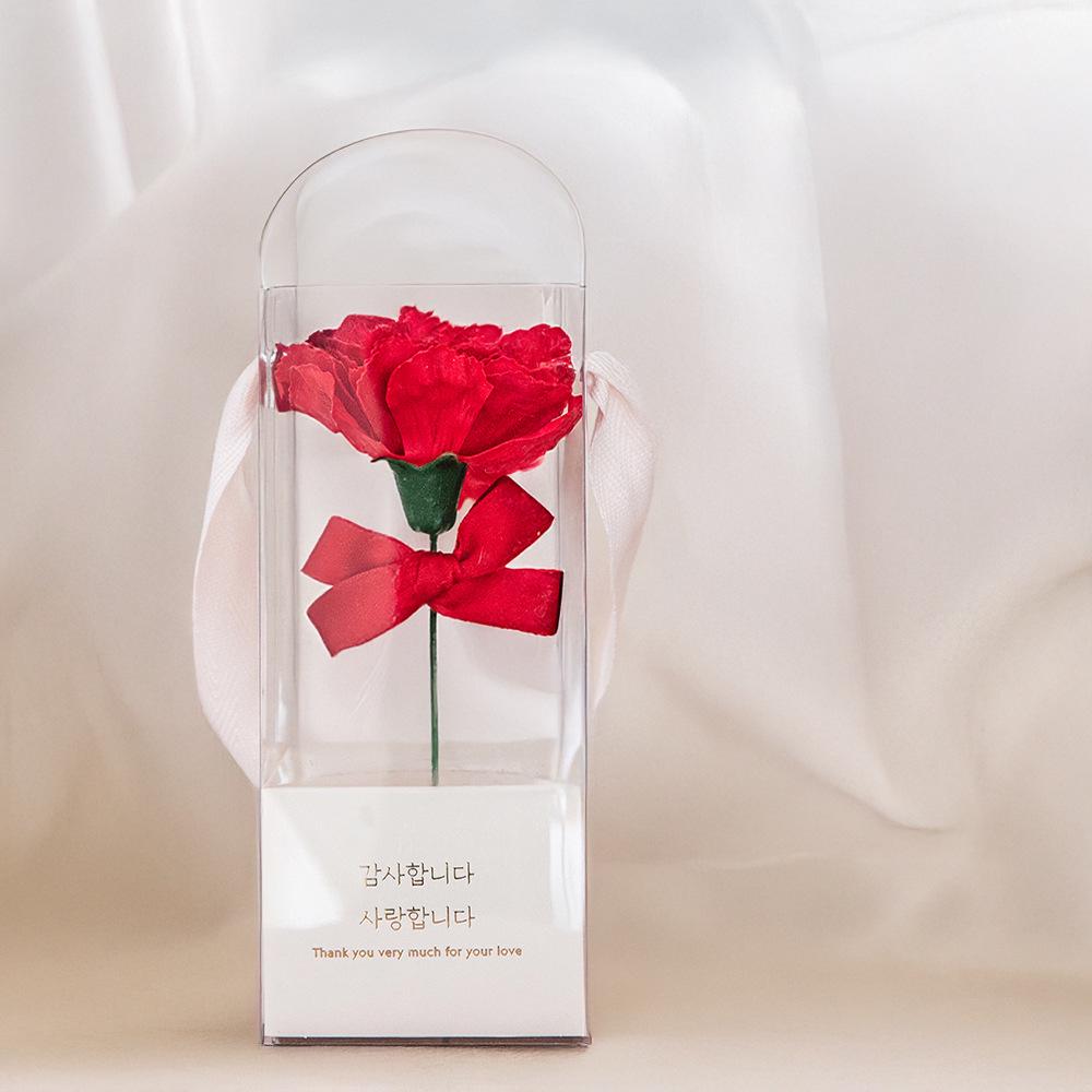 

Корейський Міні-букет мильних квітів гвоздик - Подарунок на День Матері та День Вчителя червоний