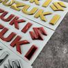 2pcs/set New Motorcycle Sticker 3D PVC for Suzuki Sticker 3D Tank Decal S Logo Gold Emblem Waterproof Decor