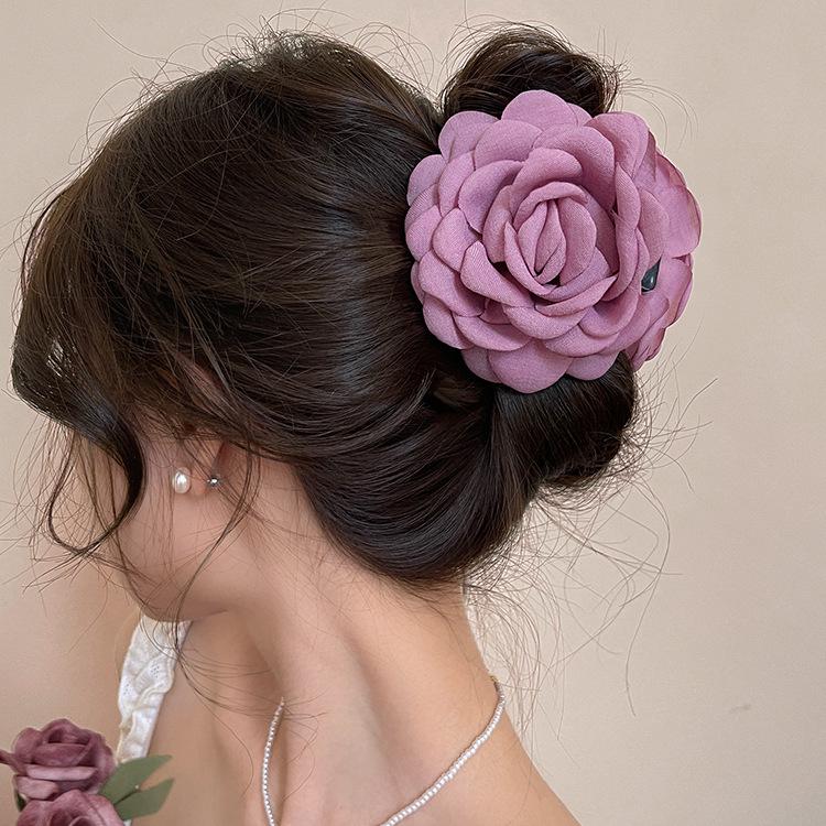 Caro Style Rose Flower Claw Clip: 2025 Trendy Hair Accessory for Women