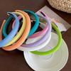 Sweet Candy-colored Fine-style Sponge Hairband for Girls, A New Trendy Korean Version of French-style Colorful Headband Hair Accessory