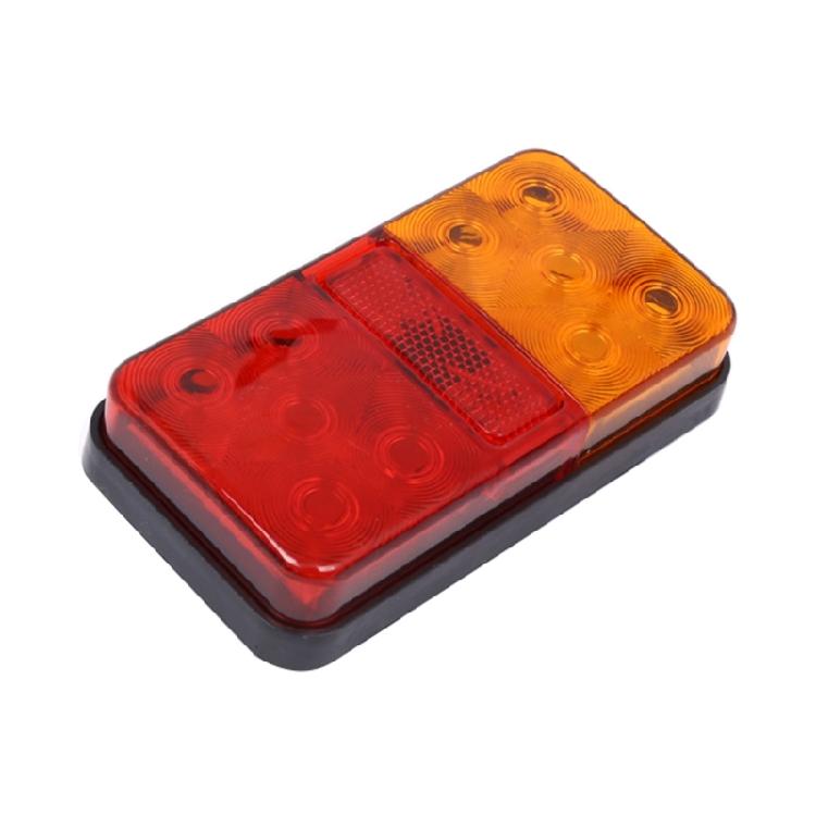 2Pcs Amber Red Taillight LED Trailer Tail Light for Truck Camper Shockproof