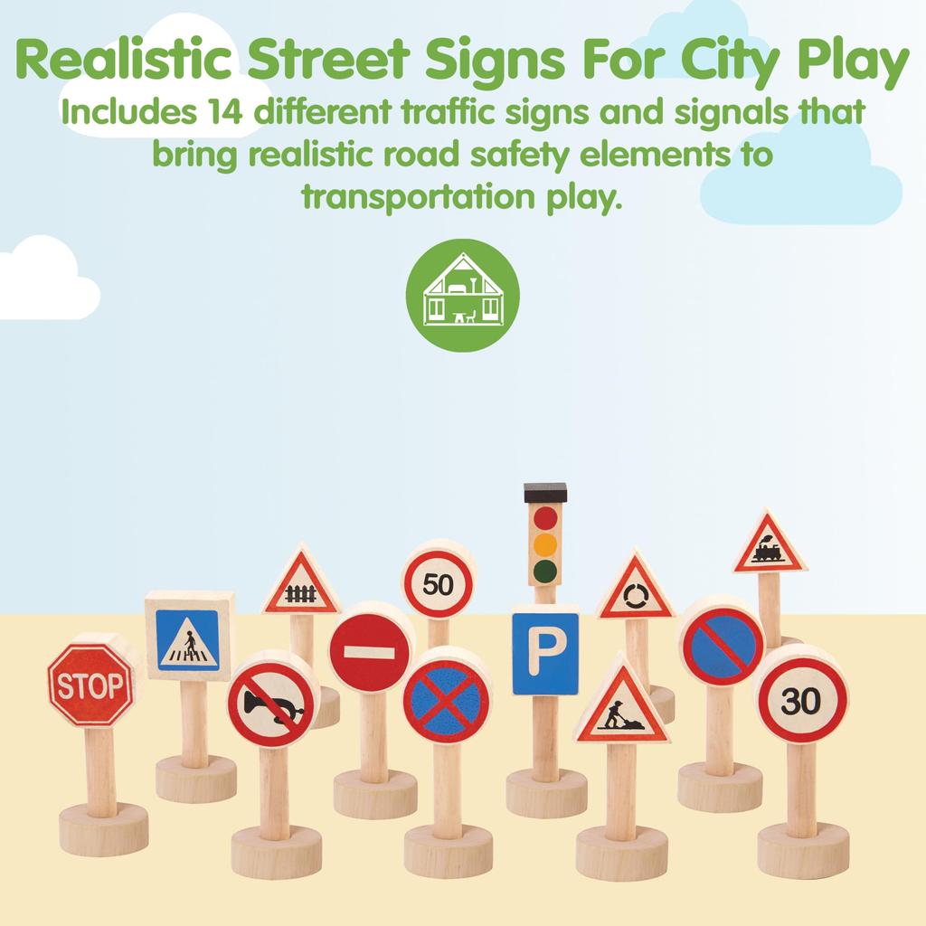 PlanToys 6203 Traffic Sign and Signal Set