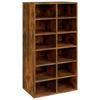 815309 vidaXL Étagère à chaussures Chêne fumé 54x34x100,5 cm