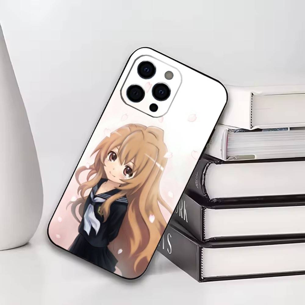 

Toradora Aisaka Taiga Mobile Phone Case For iPhone17,16,15,14,13,12,11 Plus,Pro Soft Silicone Black Cover iPhone16promax