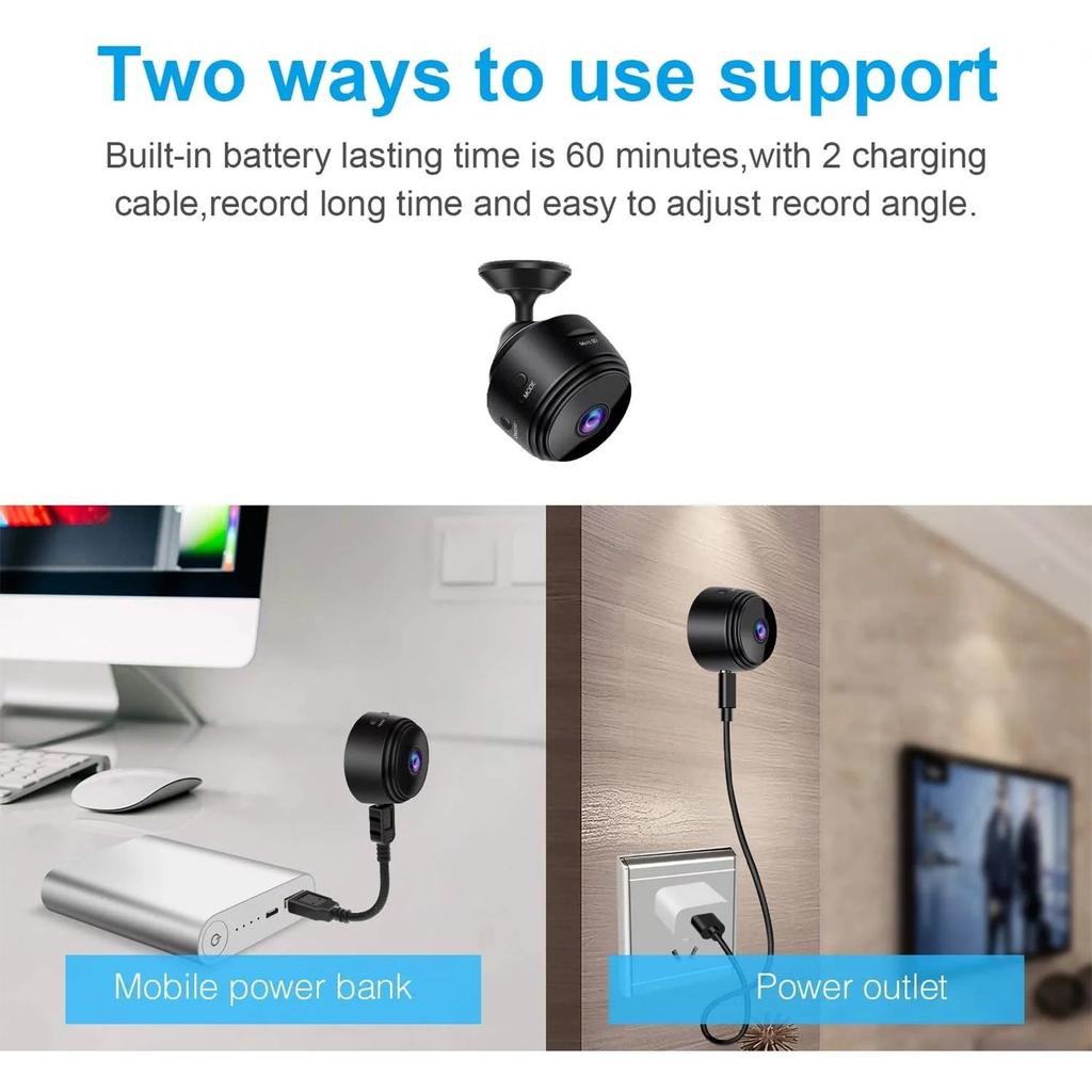 Cámara A9 HD para el Hogar Vigilancia WIFI Cámara para Niños Deportes al Aire Libre 1080P Cámara Nocturna