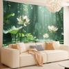 1 Piece 3D Lotus Tapestry - Polyester Fabric, Machine Washable, Suitable for Living Room, Bedroom, Office Decoration