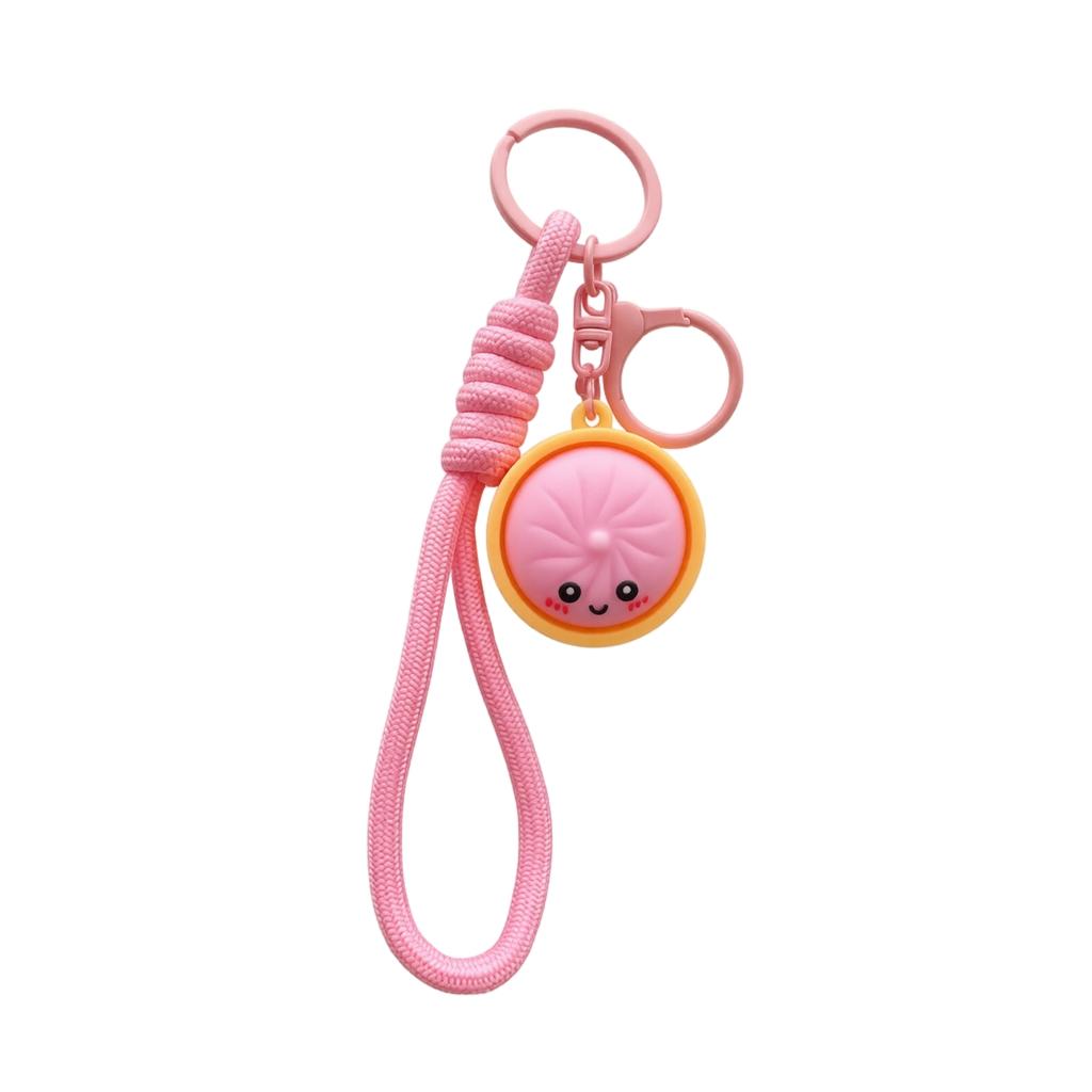 Stress Steamed Bun Keychain Toy for Squeezing and Fidgeting