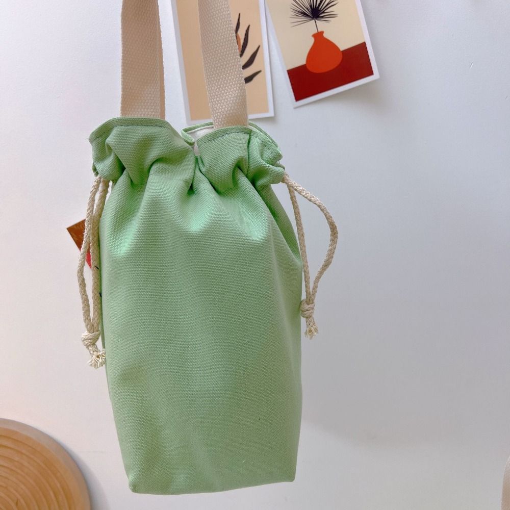 Portable Bottle Drawstring Bag Candy Color Water Bottle Holder Handbag Thermos Pouch  Men/Women
