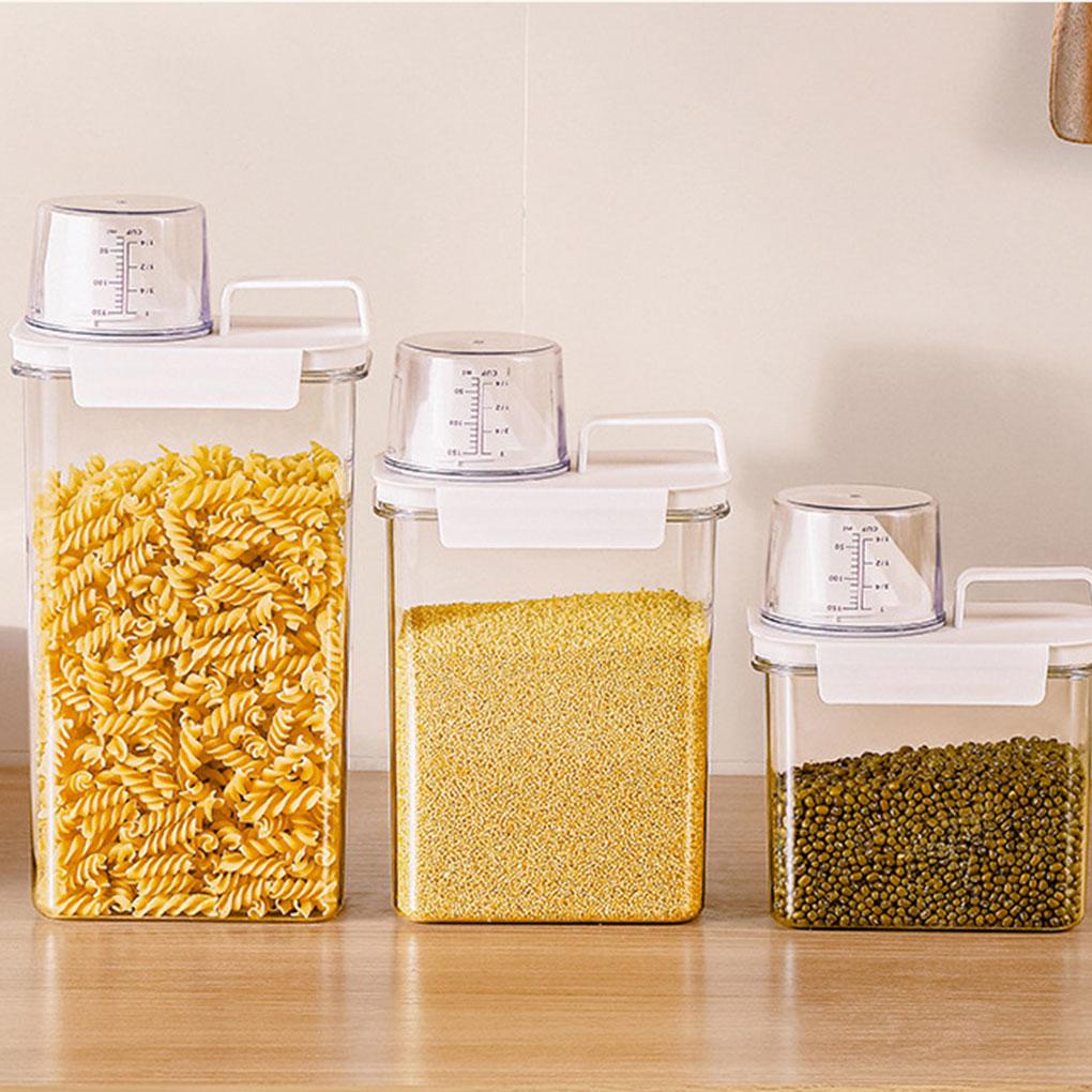 Contenitore Trasparente per Cereali ad Accesso Facile per una Cucina Pulita e Ordinata Scatola Dispenser per Cereali