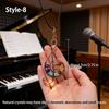 Crystal Heart Shape Pendant With Music Note And Lifeline Tree Design For Fashion Jewelry Enthusiasts