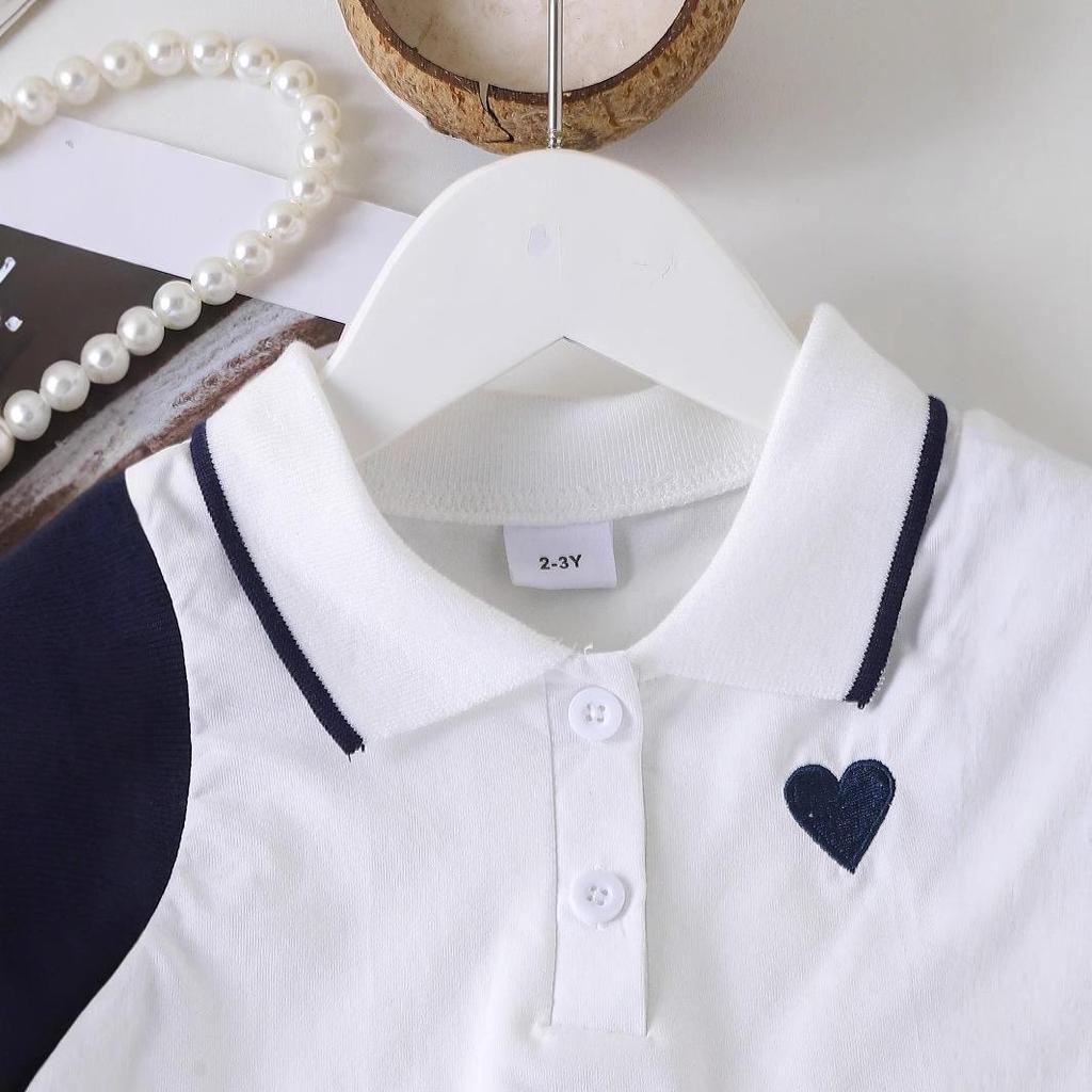 Ensemble de mode pour filles: Ensemble Deux Pièces Été Enfant Haut Sans Manches à Col Rond + Jupe Plissée