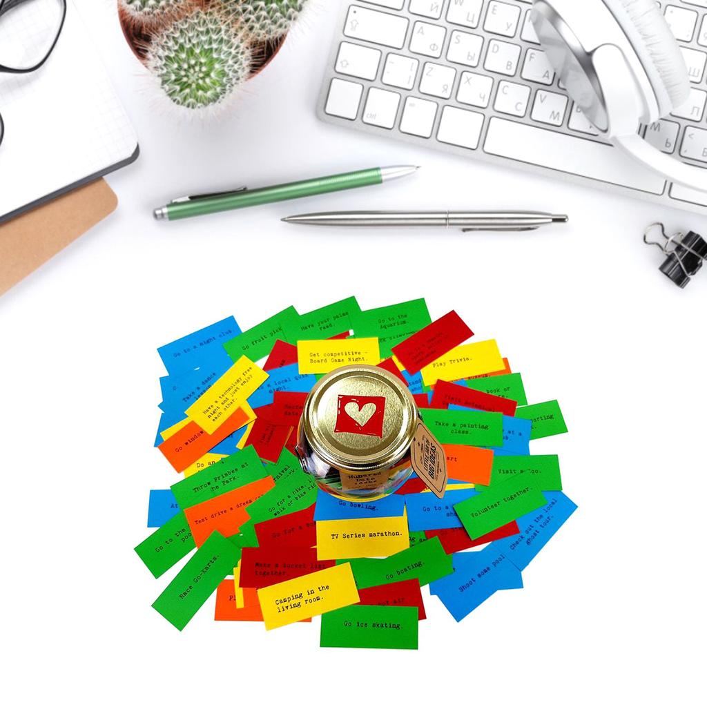 100 Date Ideas Glass Bottle Creative Glass Bottle Memo Valentines Day Date Ideas Can for Couple Anniversaries Girlfriend