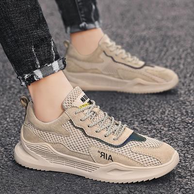 Mens Shoes 2025 New Summer Breathable Mesh Sports Leisure Anti Slip Lightweight Soft Soled Trendy Top Layer Outdoor Running Shoe