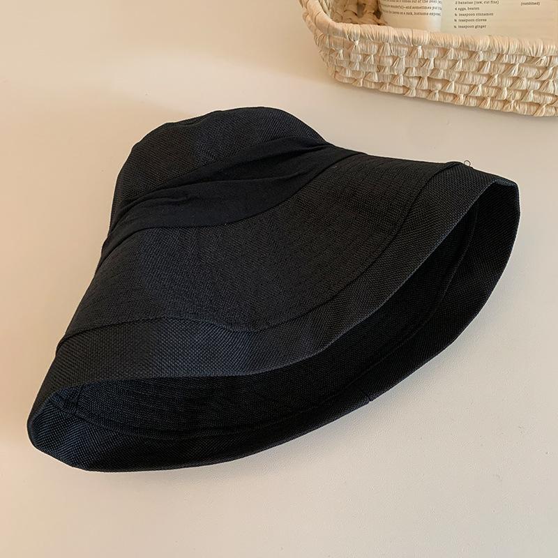 

Summer Bucket Hat Breathable Fisherman Hat Women s Outdoor Travel Large Eaves UV Rolled Edge Folding Visor 56-58cm