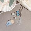 Ocean Theme Elegant Jellyfish Pendant Keychain Durable Metal Bag Phone Charm for Women Daily Gift