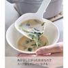 Yamazaki Silicone Ladle, White, Approx. 8cm W x 6cm D x 25.5cm H, Tower Design, Fits easily to the edge of a pot for easy scooping, Includes measuring