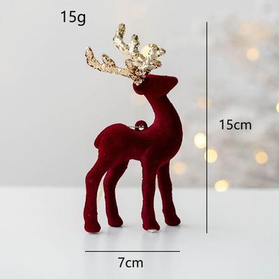 Brand New Exquisite High Quality Practicall Simulation Deer Decor Xmas Elk +Faux Plush Decor Craft Home Reindeer
