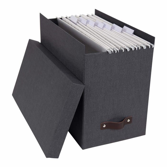 Housse de rangement - bigso ab - 9441c6843 - 8 dossiers suspendus - couvercle amovible - design scandinave