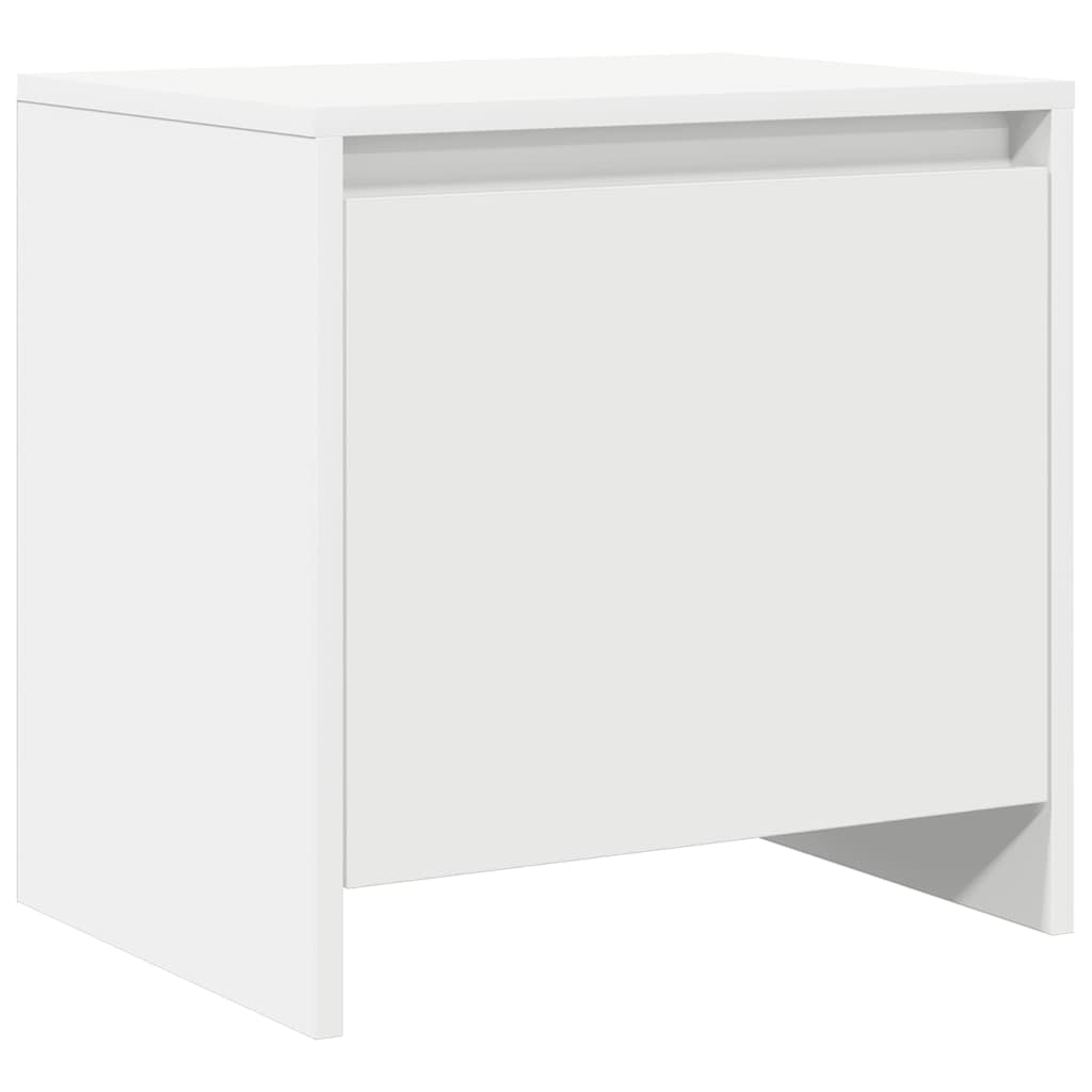 Nightstand White 45 X 34 X 44.5 Cm Engineered Wood