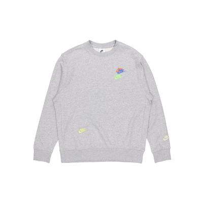 Contrast Logo Crew Neck Pullover Sweatshirt Men Sweatshirt Grey DJ6915-063