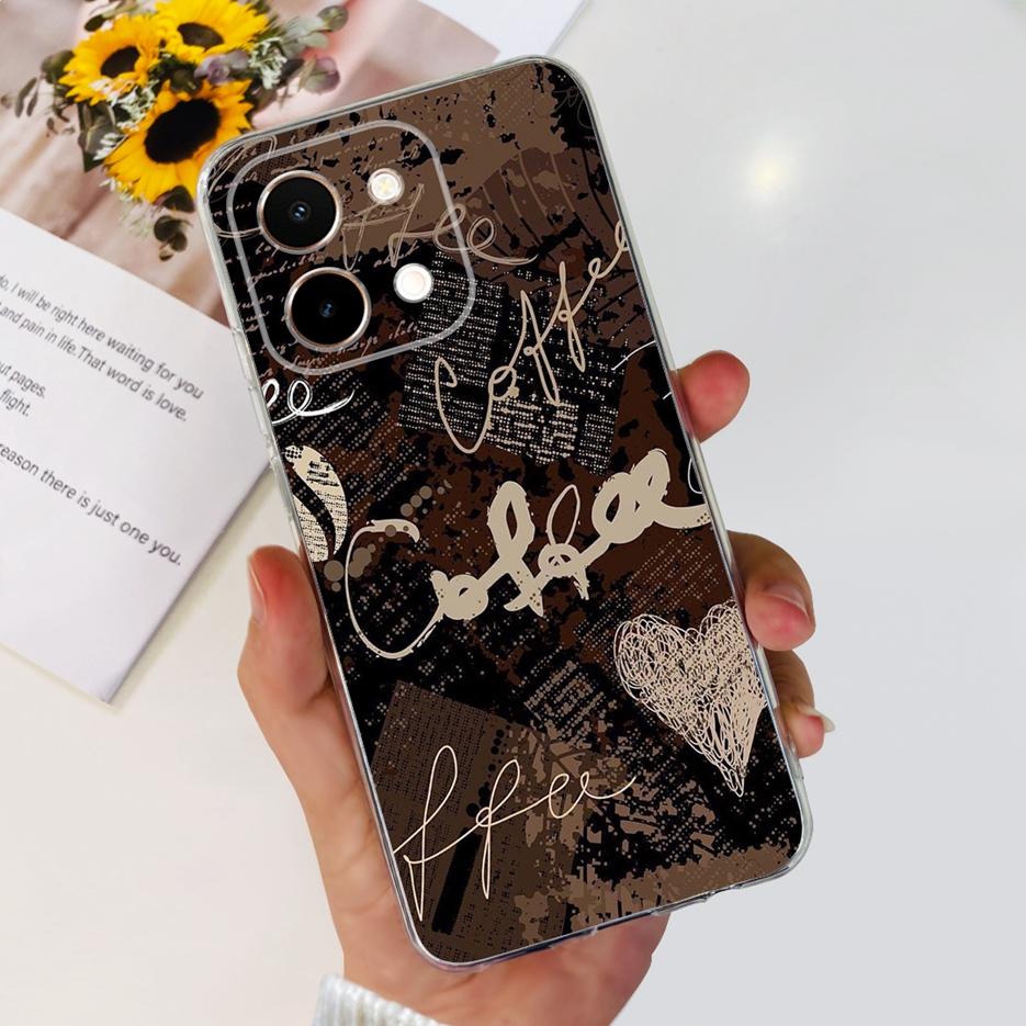 For Vivo Y28 4G Case V2352 Cute Cat Panda Painted Cover Soft Silicone Phone Case For Vivo Y28 Y 28 VivoY28 4G Funda 6.68'' Coque