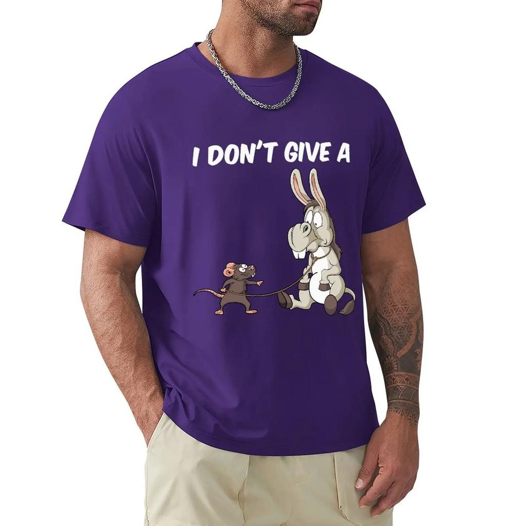 I Dont Give A Rats Ass Vintage Gift Men's T-Shirt Summer Cotton Short Sleeve O-Neck Unisex T Shirt New