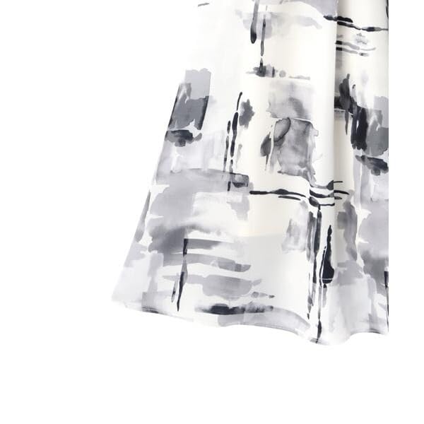 JILL by JILL STUART Women's Reflective Print Tuck Skirt (125-3120005) In White (Pre-order Available from Late March To Early April)