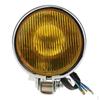 DC12V Motorcycle Light Lamp for Bobber Chopper Touring - Yellow&Silver, 12.5CM X 8.5CM