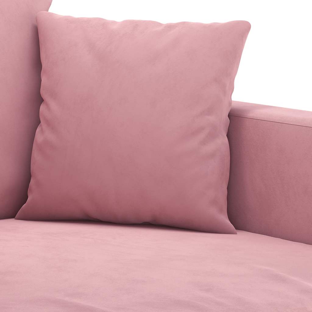 Vidaxl Sofa 2-Osobowa, Różowy, 120 Cm, Tapicerowana Aksamitem