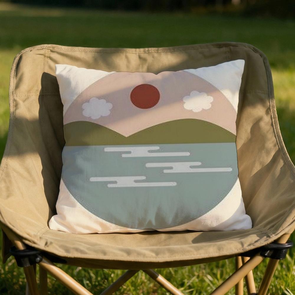 Classic Sunrise Cartoon Cushion Cover Soft Reversible Durable Pillow Cover MultiScene Use for Home Car Daily Comfort