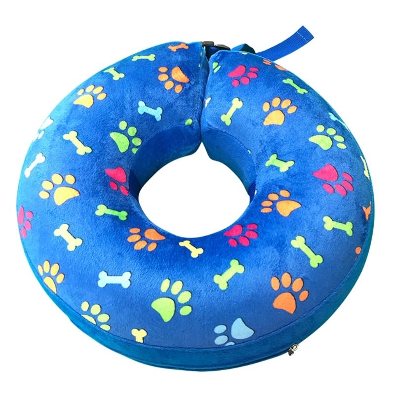 Comfortable Recovery Collar Inflatable After Surgery for Dogs Cats Wound Healing Easy to Eat and Drink Soft Lint