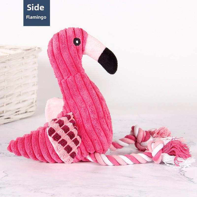 Pet Toys: Flamingo, Corn Fluff, Durable, Teething, Sound-making Toys, Pet Supplies