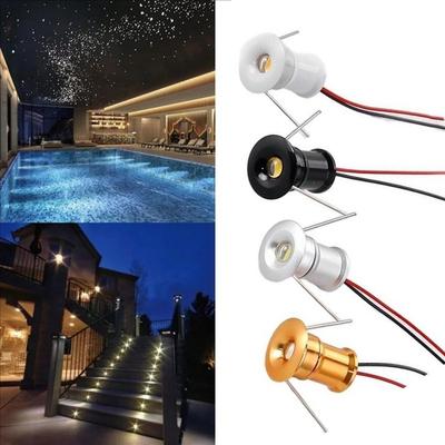 Durable 1W Power Mini LED Spotlight DC12V 3000K Warm Light Recessed Downlight Cabinet Downlight Indoor Lighting