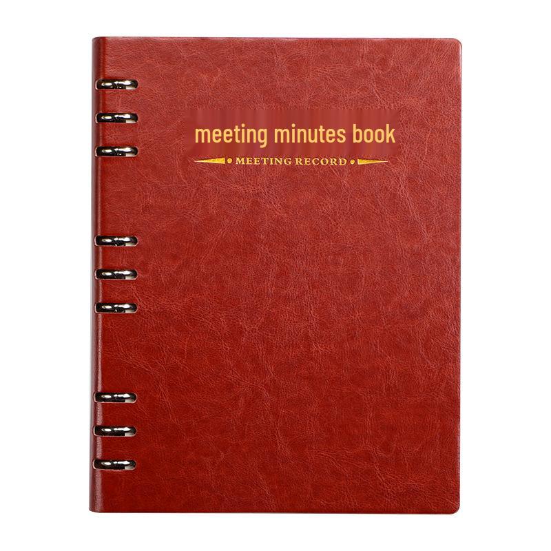 A4 Loose-leaf Meeting Notebook - Business Notepad for Minutes & Work Plan Notes