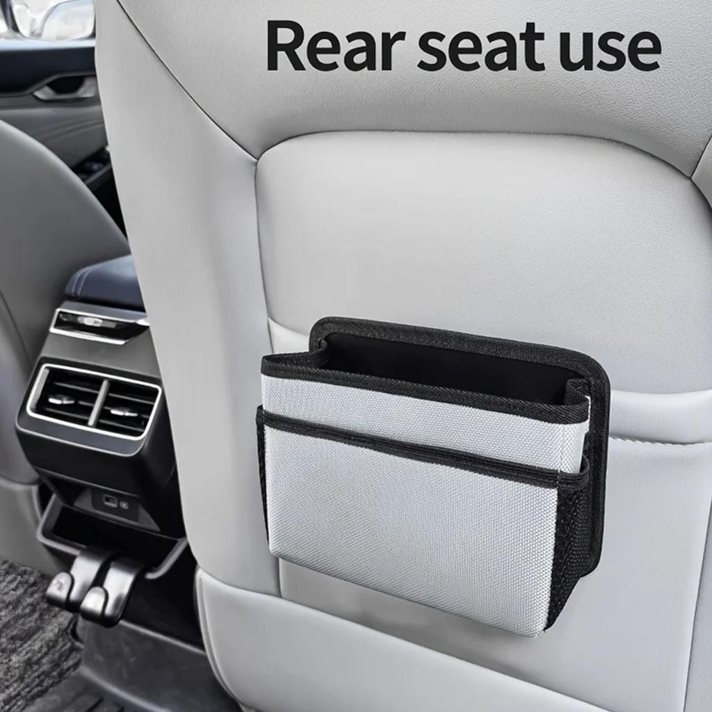 Vehicle Interior Dustbin Foldable Car Door Trash Can Hanging Storage Box with Waterproof Oxford Cloth for Easy Cleaning