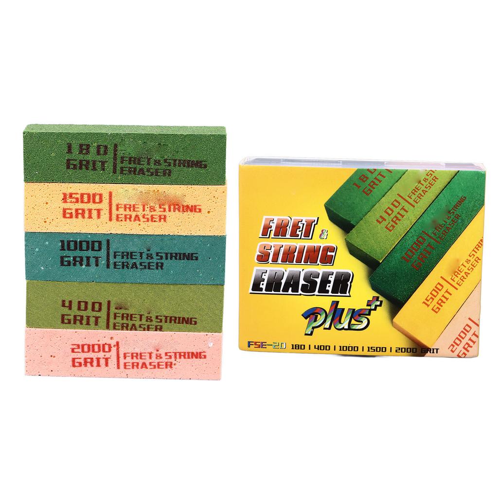Guitar Fret Eraser String Rust Removal Polishing Cleaner Polish Tools Kit Set of 5