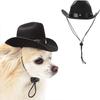 Western Pet Cowboy Cap Bandanas Collar for Cats and Dogs Cosplay Costume Hat Adjustable Pet Halloween Props Headwear