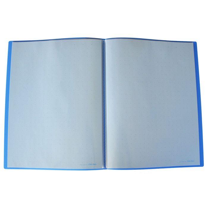 Protège document CLEAR FILE A4 BLEU, 10 pochettes